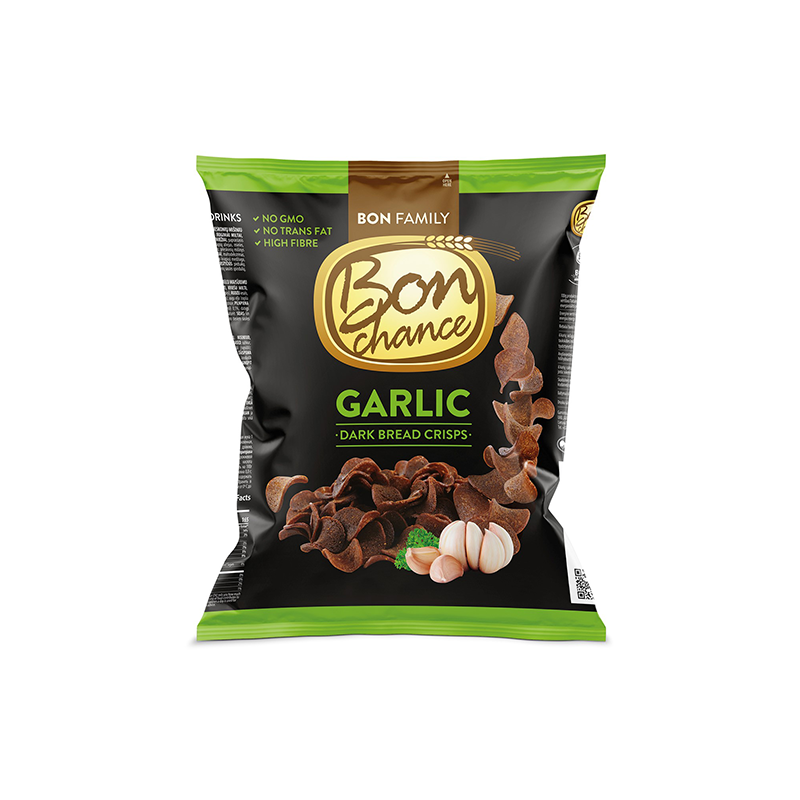 BON CHANCE Garlic /Dark/ Bread crisps 120g X24